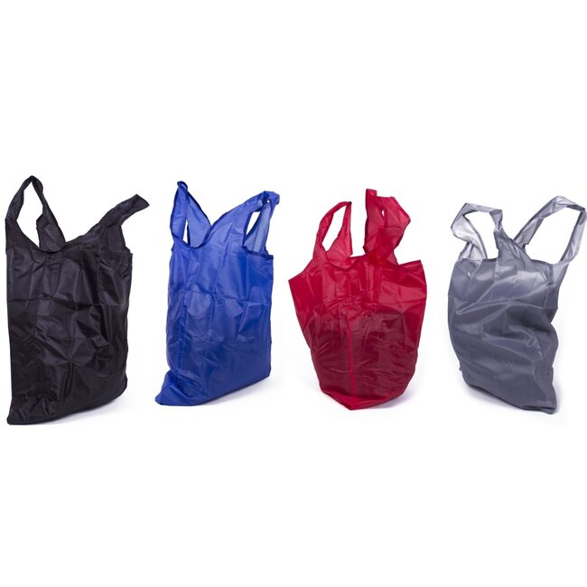 Benson Opvouwbare tas - 60x38 cm - Handig drukknopje - Kleurenmix - Per stuk