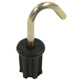 ProPlus Tentdop met ronde haak - metaal - Ø 22 mm - zwart