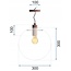 TooLight APP308-1CP Hanglamp - E27 - Ø 30 cm - Zwart