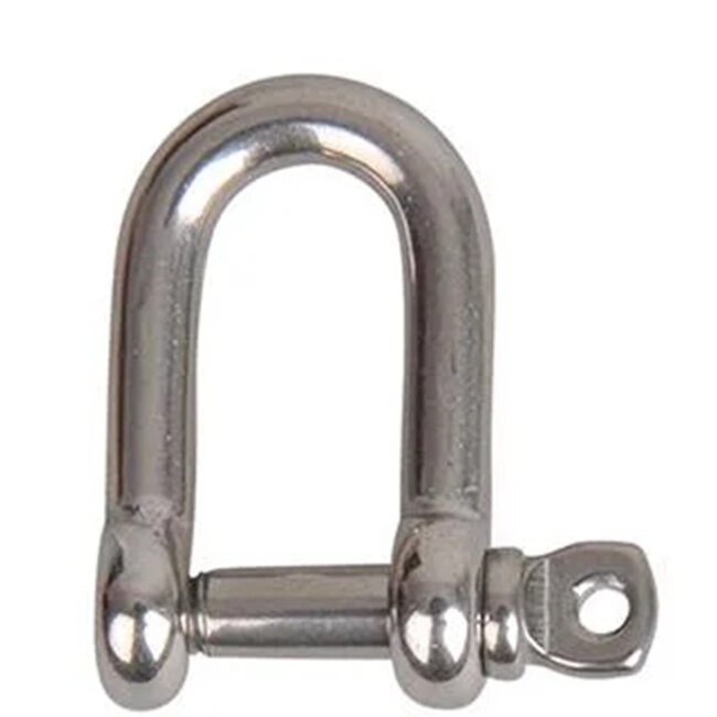 Seilflechter Korte D-sluiting - roestvrij staal - 4 mm - 75 kg hefvermogen - 20 mm lengte - zilver
