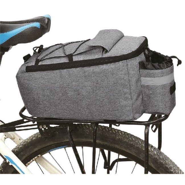 Lastpak Fiets koeltas - 7 liter - met schouderriem en extra opbergvak - grijs