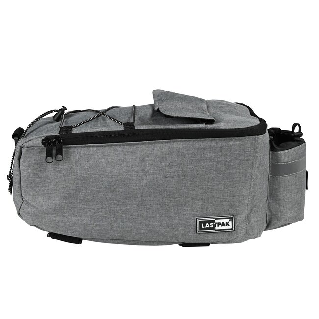 Lastpak Fiets koeltas - 7 liter - met schouderriem en extra opbergvak - grijs