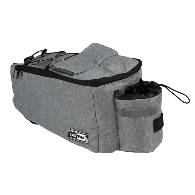 Lastpak Fiets koeltas - 7 liter - met schouderriem en extra opbergvak - grijs