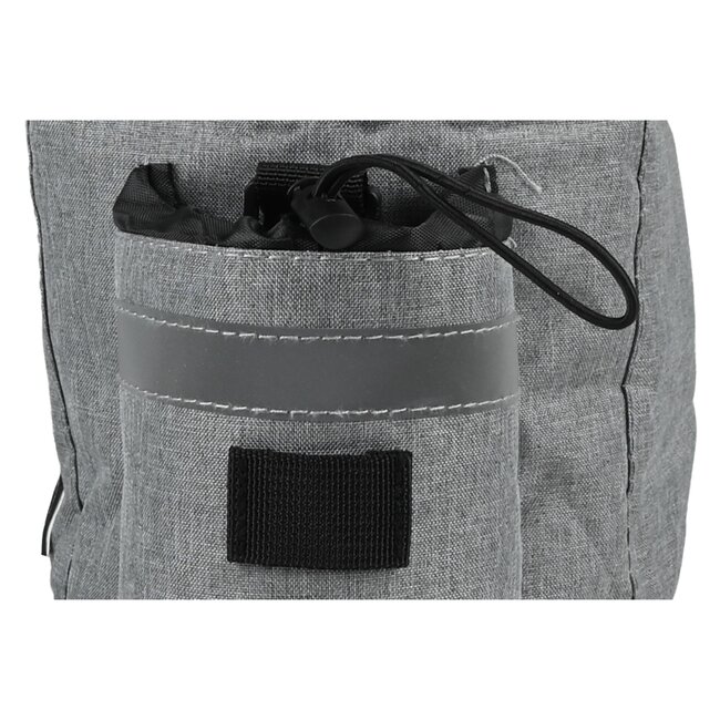 Lastpak Fiets koeltas - 7 liter - met schouderriem en extra opbergvak - grijs