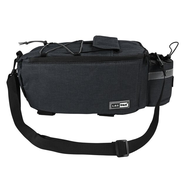 Lastpak Geïsoleerde fiets koeltas - 7 liter - zwart - met schouderriem en ophanglus