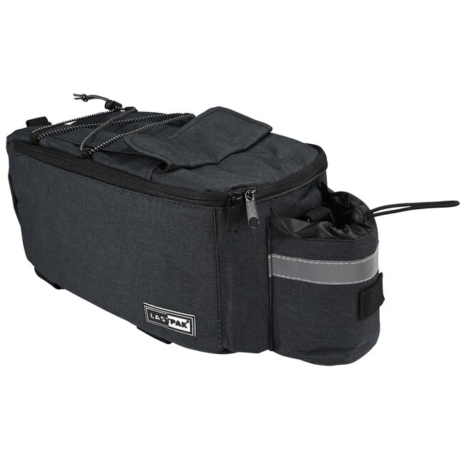 Lastpak Geïsoleerde fiets koeltas - 7 liter - zwart - met schouderriem en ophanglus