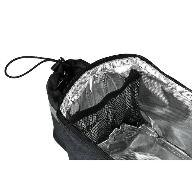 Lastpak Geïsoleerde fiets koeltas - 7 liter - zwart - met schouderriem en ophanglus