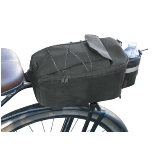 Lastpak Geïsoleerde fiets koeltas - 7 liter - zwart - met schouderriem en ophanglus