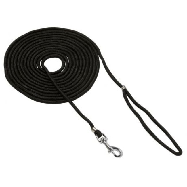 Benson Zoeklijn voor honden - nylon en metaal - 10 meter - zwart
