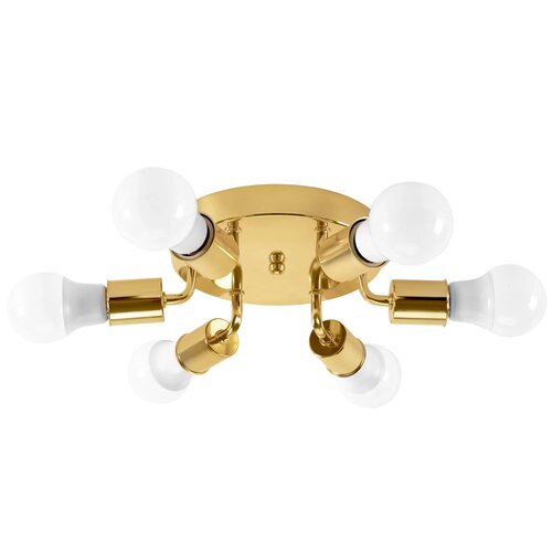 TooLight APP712-6C LED Plafondlamp - E27 - 60 Watt - 6 Lichtpunten - Goud TooLight APP712-6C LED Plafondlamp - E27 - 60 Watt - 6 Lichtpunten - Goud