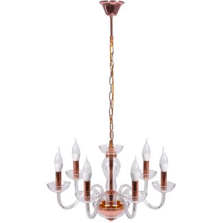 TooLight APP1081-6CP Hanglamp - E14 - 6 Lichtpunten - Rosé Goud