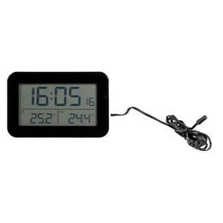 Benson Multifunctioneel weerstation - thermometer en alarmklok - 11 x 7,3 cm - binnen en buiten