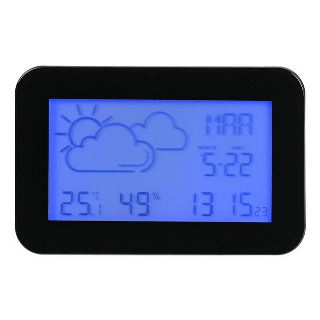 Benson Compact weerstation - thermometer en alarmklok - 11 x 7,3 cm