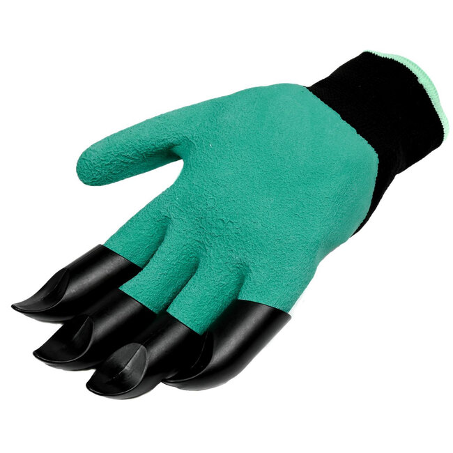 Benson Tuinhandschoenen met klauw - Graven en wieden - Groen/Zwart - One-size - Set van 2