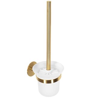 REA 322222B Toiletborstelhouder Wandmodel - 11.5 x 35 cm - Glans Goud