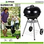 Benson Traditionele grillbarbecue - bolvormig - Ø 44 cm - zwart - met wielen