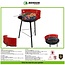 Benson Compacte grillbarbecue - Lichtgewicht - Kolen - 36 x 36 x 52 cm - Rood/Zwart