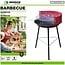 Benson Compacte grillbarbecue - Lichtgewicht - Kolen - 36 x 36 x 52 cm - Rood/Zwart