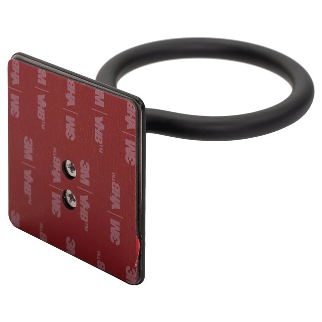 REA Wandmodel tandenborstelhouder - mat zwart - metaal en glas - 10 x 7.5 x 9.5 cm