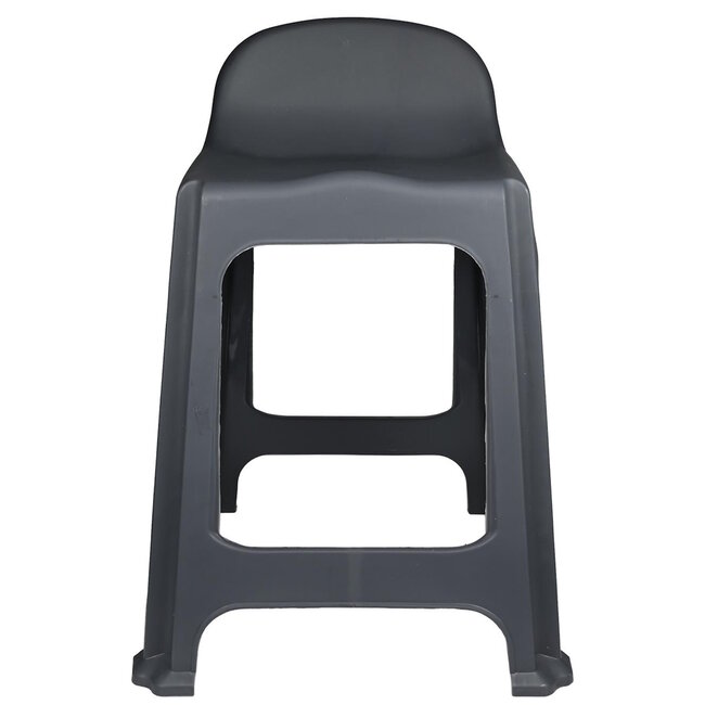 Benson Stapelbare stoel - lichtgewicht - antraciet - draagkracht 100 kg - binnen en buiten