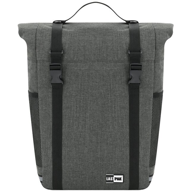 Lastpak Enkele fietstas - waterafstotend - 15 liter - donkergrijs - extra vakken