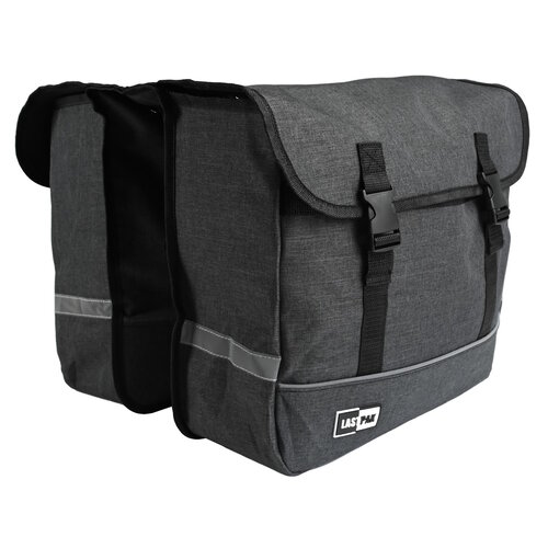 Lastpak Fietstas Dubbel 35 Liter Canvas Grijs: Ruim, Duurzaam en Waterafstotend! Lastpak Fietstas Dubbel 35 Liter Canvas Grijs: Ruim, Duurzaam en Waterafstotend!