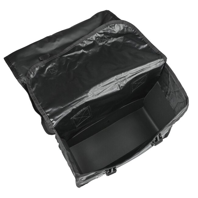 Lastpak Dubbele fietstas - waterafstotend - kliksluiting - 35 liter - mat zwart
