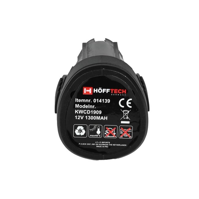 Hofftech Accu boormachine - 12V - Li-ion - LED-lamp - Soft grip - Inclusief accessoires