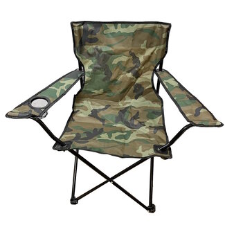 Benson Opvouwbare campingstoel - lichtgewicht en duurzaam - 50x50x80 cm - camouflage