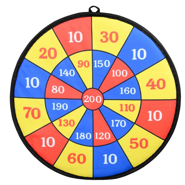 Benson Veilig dartbord voor kinderen - klittenband - Ø 36 cm - inclusief 3 ballen