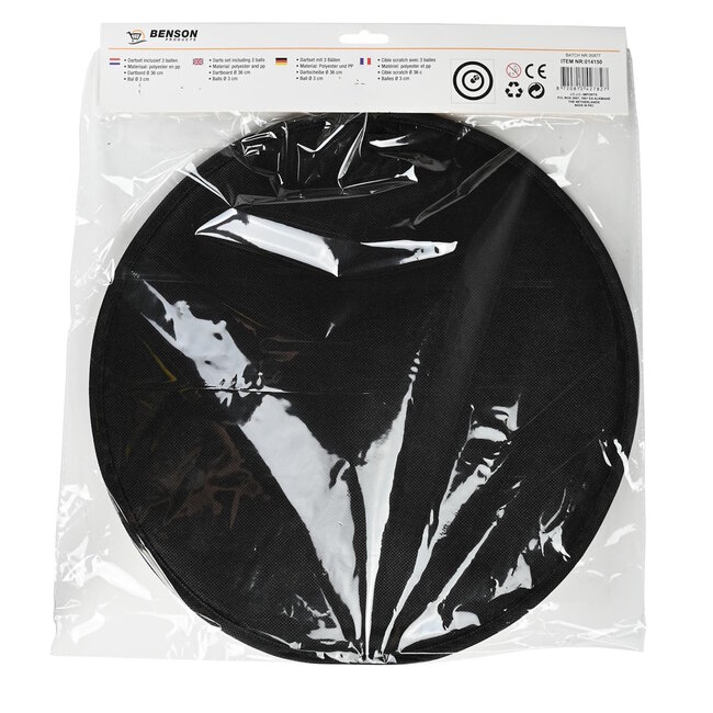 Benson Veilig dartbord voor kinderen - klittenband - Ø 36 cm - inclusief 3 ballen
