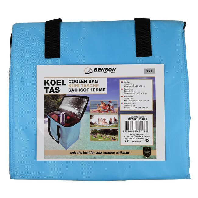 Benson Compacte en duurzame koeltas - 12 liter - ideaal voor outdooractiviteiten