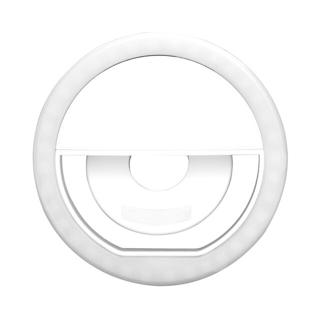 Benson LED selfie ringlicht - 36 LED's - 3 lichtstanden - oplaadbaar - clipbevestiging