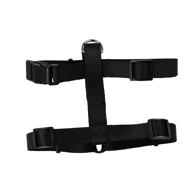 Benson Comfortabel en verstelbaar hondentuig - zwart - maat M - duurzaam nylon en metaal