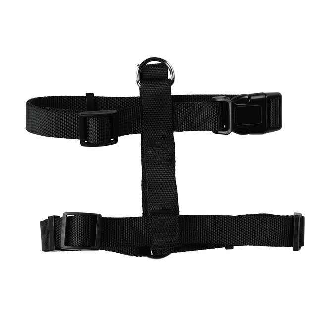 Benson Comfortabel en verstelbaar hondentuig - maat L - zwart - duurzaam nylon en metaal