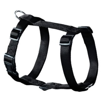 Benson Verstelbaar hondentuig - zwart - maat S - buikomvang 30-50 cm - nylon en metaal Benson Verstelbaar hondentuig - zwart - maat S - buikomvang 30-50 cm - nylon en metaal