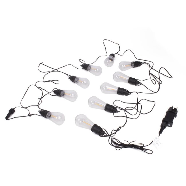 Benson Lichtsnoer - LED - 10 lampen - 7 meter - warm wit - timerfunctie