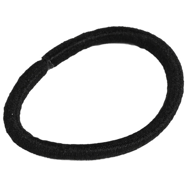 Benson Zachte haarelastiekjes zonder metaal - set van 15 - zwart - 50 mm diameter - 3 mm dikte