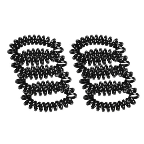 Benson Telefoonkabel Haarelastiekjes - Set van 8 - Diameter 35 mm - Dikte 2 mm - Zwart Benson Telefoonkabel Haarelastiekjes - Set van 8 - Diameter 35 mm - Dikte 2 mm - Zwart