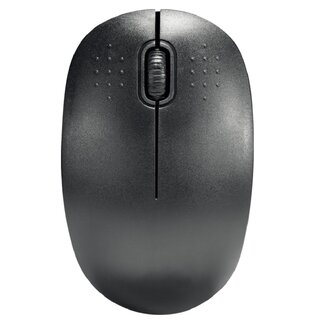 Benson Draadloze ergonomische mini-muis - compact - zwart - werkt op AA-batterijen - inclusief dongle