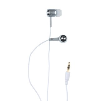 Benson Stereo oortelefoon - kristalhelder geluid - extra oordopjes - lange kabel - wit