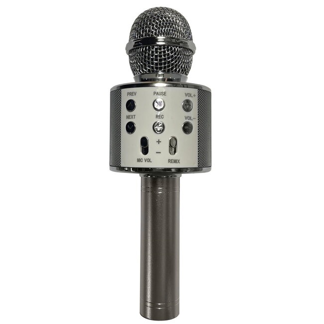 Benson Draadloze karaoke microfoon - 4 uur gebruik - stemvervormers - zilver - 3W output