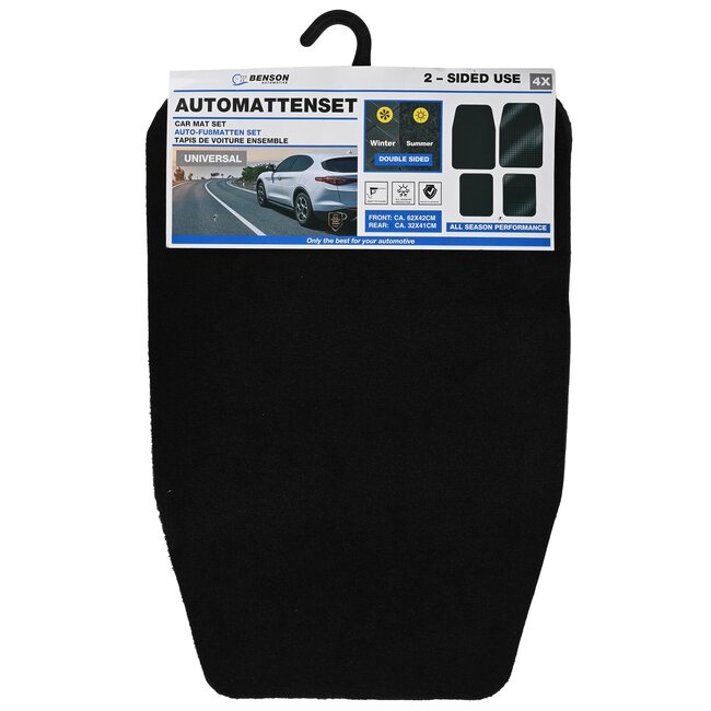 Benson 4-delige automattenset - 2-zijdig - universeel - ultieme bescherming - eenvoudig te reinigen
