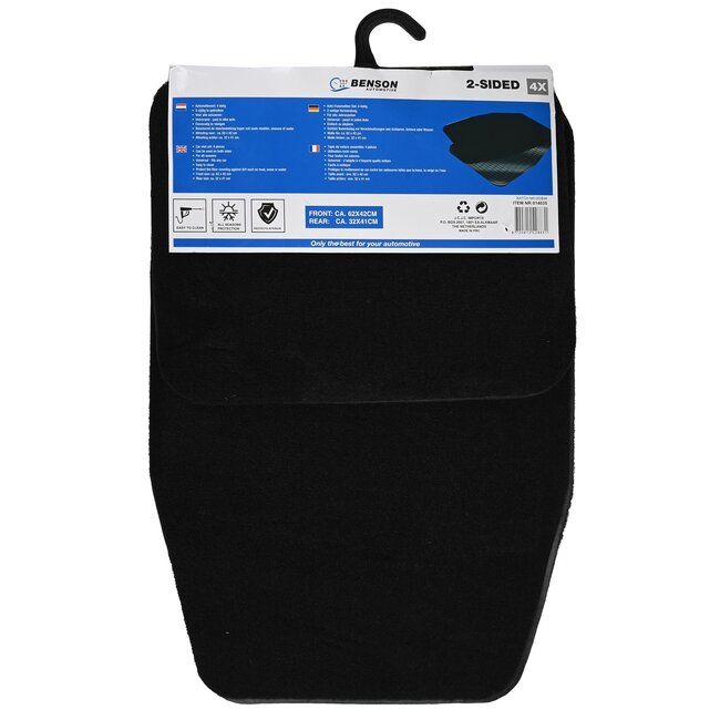 Benson 4-delige automattenset - 2-zijdig - universeel - ultieme bescherming - eenvoudig te reinigen