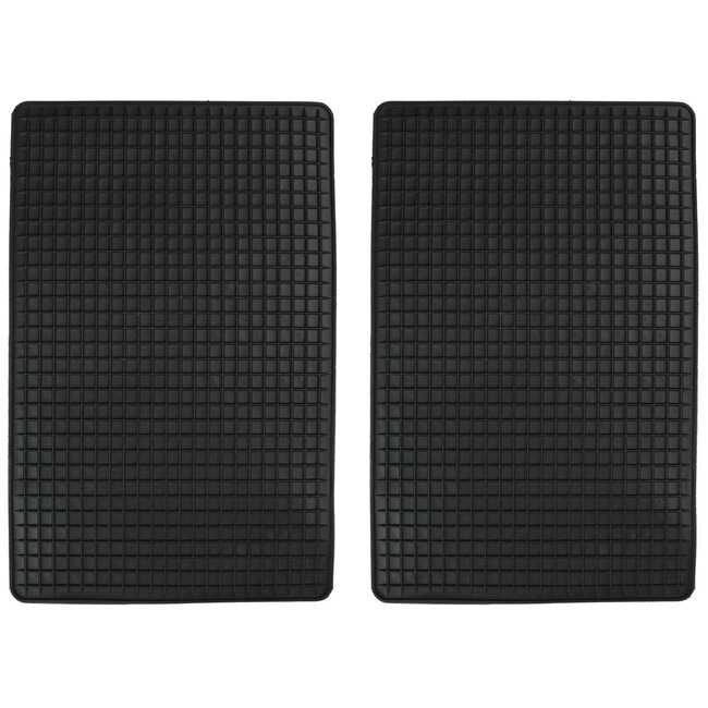 Benson Universele waterdichte automatten - 2-delig - 43 x 29 cm - zwart - multifunctioneel