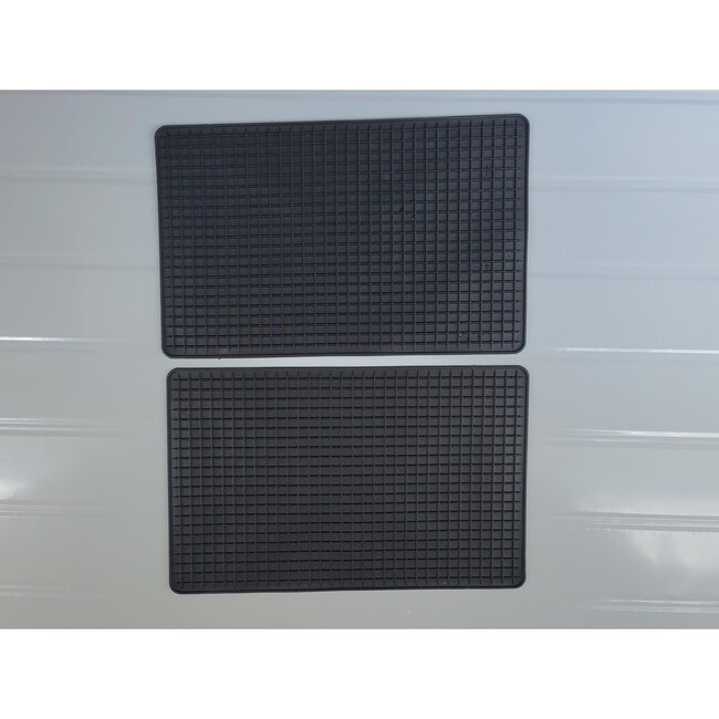 Benson Universele waterdichte automatten - 2-delig - 43 x 29 cm - zwart - multifunctioneel