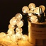 Benson Lichtsnoer - 20 LED bolletjes - Solar - 8 lichtstanden - 5 meter - Wit