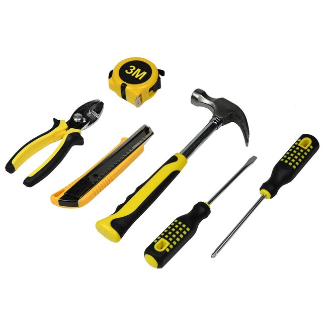 Benson 6-delige gereedschapsset - veelzijdig - compact - ideaal voor huishoudelijke klussen