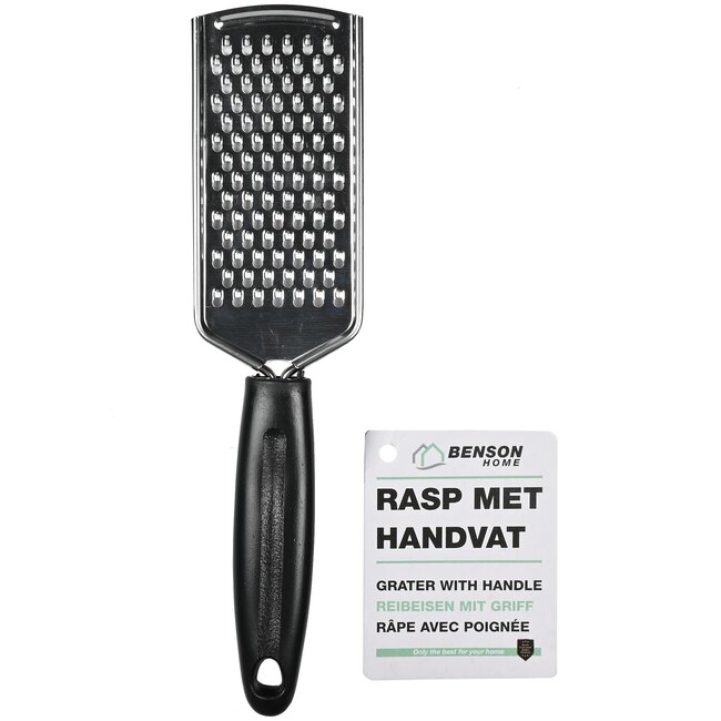 Benson Rasp met ergonomisch handvat - roestvrijstaal - 12 x 5,5 cm - veelzijdig gebruik