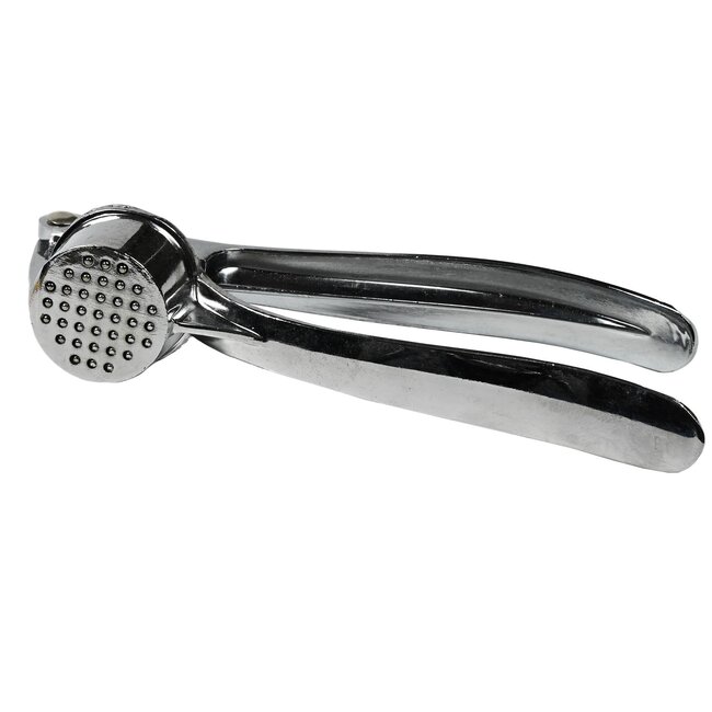 Benson Compacte knoflookpers - roestvrijstaal - geschikt voor links- en rechtshandigen - 14,5 cm